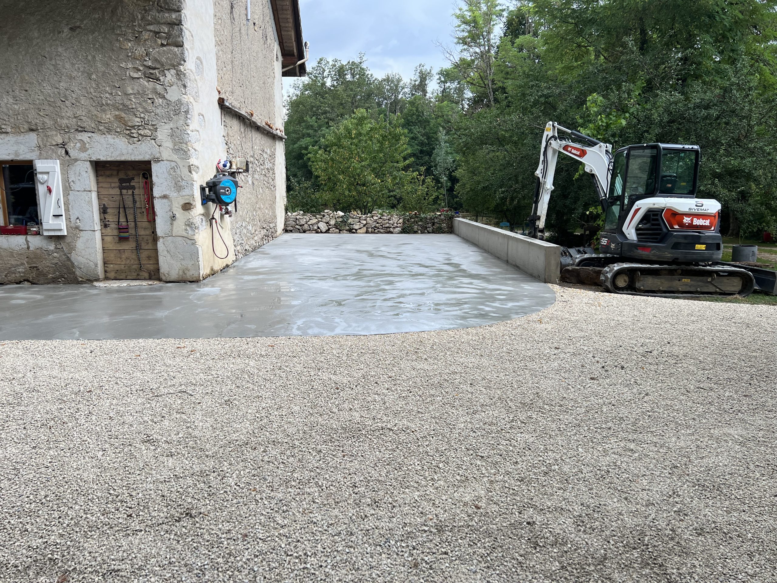 Création dalle à Reignier